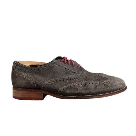 Cole Haan Shoes Mens 9 Oxford Wingtip Professional Formal Leather Classic Gray - Picture 16 of 16